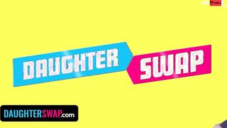 Daughter Swap - Bombshell sexy 18 Yo Besties Swap Step Dads