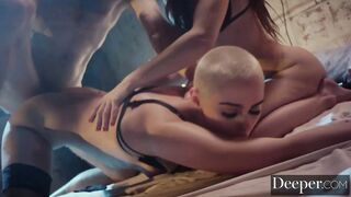 Deeper. Catalina shares her lover Paris into beauty 3 way