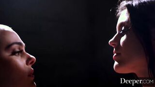 Deeper. Catalina shares her lover Paris into beauty 3 way