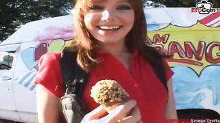 Barely Legal chick with small titties getting a pussy creampie after
