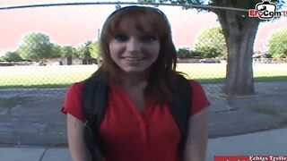 Barely Legal chick with small titties getting a pussy creampie after