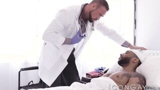 Black stud Jaxx Maxim pounds his doctor Michael Roman