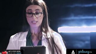 GIRLSWAY - Melissa Moore And Her Boss Sexually Provoke Their Patient For Research Purposes