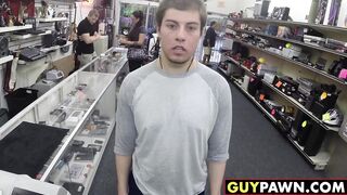 Handsome cutie seduced by money and ass fucked in the office
