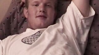 Kinky fat guy pleasures himself and unloads white chowder