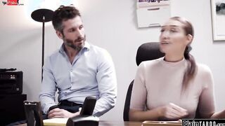 Long hooters secretary decides to boned her boss to up