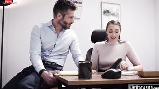 Long hooters secretary decides to boned her boss to up