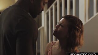 Petite IR stepsis pussydrilled by BBC stepbrother after BJ