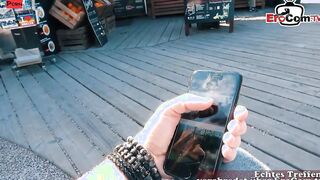 German Dark Hair 19 Yo with small boobs pounded at the first Date