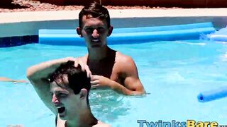 Nasty twinks are ready to have a hot sizzling bareback orgy
