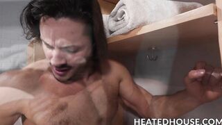 Devin, Cole, and more in a teammate orgy in a locker room