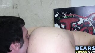 Daddy Jack Hardy spitroasts cock hungry bear Alberto Huby