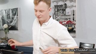 Bored Waitress Syren De Mer Tries To Earn Some Extra Tips By Giving Her Gaping Asshol