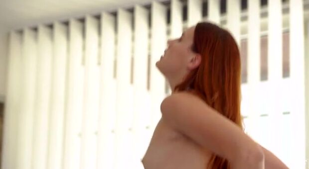 Charlie Red is taking notes as her boss Michael Fly dictates to her, but this secretary is more interested in