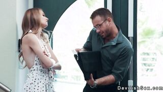 Big cock piano teacher fucks pale ginger student