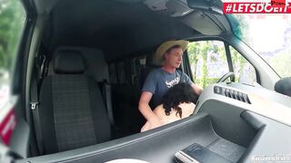 BUMSBUS - Thin Dark Haired Khadisha Latina Loves To Gotten Fucked Into The Backseat - LETSDOEIT