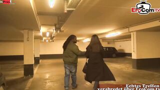 Thin bimbo nailed into the Underground vehicle park with the bbcs