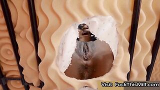Nicole Kitt Has A Glory Hole In Her Bed & Van Wylde Uses It To Suck Her Juicy Pussy