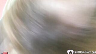 Amateur red haired takes a pecker on camera