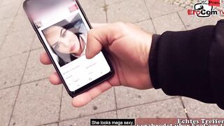 Fat German slut with natural titties has a outdoor sex
