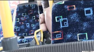 BLONDE 18 YO CAUGHT ON FILM FUCKING ON PUBLIC BUS