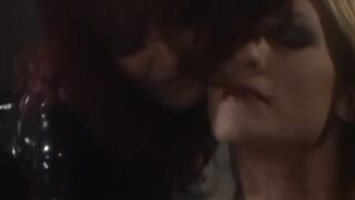Lesbian mistress torments and dildo fucks submissive