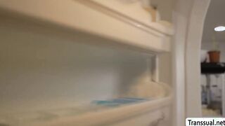 Big tits MILF lets stepsons TS gf analed her