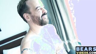 Chubby bears Rob Foster and Sam Black drill each other