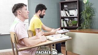 FACIALS4K Lucky Students Have Multiple Facial Three-Way Plowed With Blonde Chloe Rose