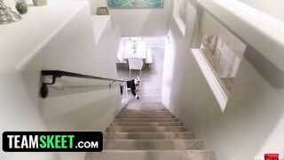 Exotic Slender Bombshell Into Panda Costume Jumps On Gigantic Cock