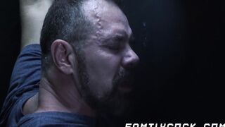Hot glory hole blowjob and deepthroat with twink and daddy