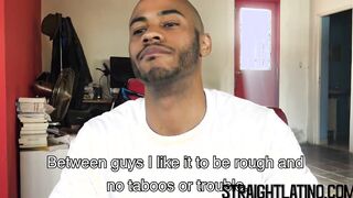 Homo hunk sucking cock before bareback straight threeway