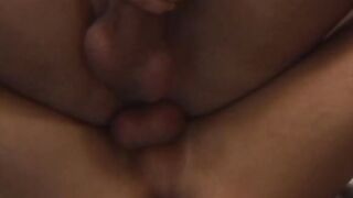 Bottom twink takes it up the ass while spraying big load