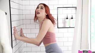 Teen sucking dick during hide and seek