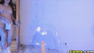 Twerking And Dildo Sucking Till She Cum