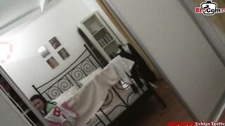 Thin dark haired sluts with tiny breasts in an anal casting