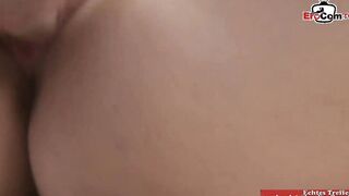 Thin dark haired sluts with tiny breasts in an anal casting