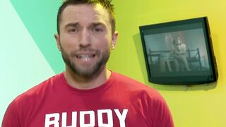Muscular tattooed hunk barebacks his handsome buddy
