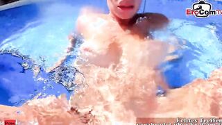 German skinny amateur cougar pounded underwater in pool at mallorca
