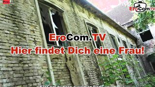 Chubby German bimbo screwed outdoors during the point of view Date