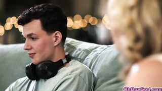 Stepson caught jerking by his stepmom
