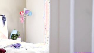 Alexa Grace and her stepbrother Kyle Mason are sharing a room while their house is