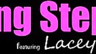 Lacey Channing and her BF Jason are gets it on when Lacey's stepbrother Justin Hunt walks in on them. He's