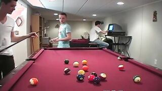 Gorgeous and horny big dick twink threesome sex in the pub