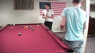 Gorgeous and horny big dick twink threesome sex in the pub