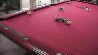 Gorgeous and horny big dick twink threesome sex in the pub