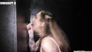 Hot Nina first ever multiple gloryhole cumshots