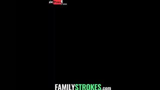 FamilyStrokes - Stunning Babe 19 yo Step Daughter Helps Her StepParents Make Up With Taboo Threesome
