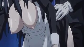 Hot busty babe getting fucked hard