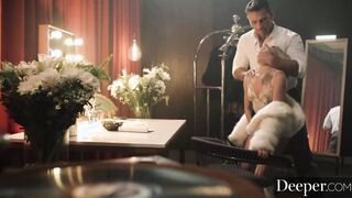 Deeper. Shy understudy is seduced by her infamous co-star two